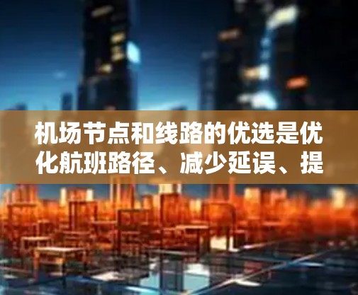 机场节点和线路的优选是优化航班路径、减少延误、提高效率的重要步骤。以下是一些关于机场节点优选线路的建议和方法 机场节点和线路的优选是优化航班路径、减少延误、提高效率的重要步骤。以下是一些关于机场节点优选线路的建议和方法