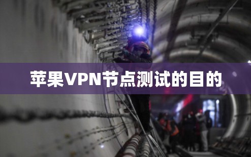 苹果VPN节点测试的目的