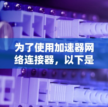 为了使用加速器网络连接器，以下是一些步骤
