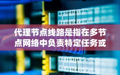 代理节点线路是指在多节点网络中负责特定任务或功能的节点,这些节点通过管理和协调与系统其他节点的通信,确保其高效执行任务。以下是对代理节点线路的详细说明 代理节点线路是指在多节点网络中负责特定任务或功能的节点,这些节点通过管理和协调与系统其他节点的通信,确保其高效执行任务。以下是对代理节点线路的详细说明